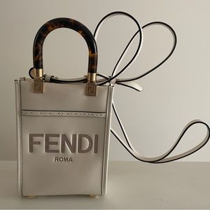 Fendi Bag Mini Sunshine Shopper White